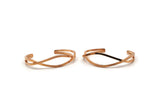 Rose Gold Wire Bracelet, Rose Gold Plated Brass Wire Bracelet Bangle (62x15x150mm) Brc054 Q0319
