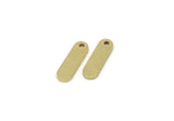 Brass Oval Charm, Raw Brass Oval Charms With Hole, Customized Jewelries (16x4.5x1.5mm) SMP3224