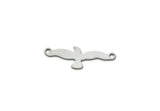 Stainless Steel Seagull Charm With 2 Loops, Animal Pendant, Jewelry Connector Findings (8.5x15x0.80mm) SMP3309