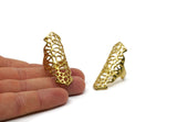 Brass Boho Ring, Raw Brass Adjustable Boho Rings N0142