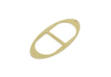 Brass Oval Charm, Raw Brass Oval Charms, Earring Charms, Geometric Findings (52x25x1mm) SMP3198