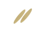 Brass Oval Blank, Raw Brass Oval Shaped Blanks, Brass Findings, Stamping Blanks (27x5x0.80mm) SMP3275