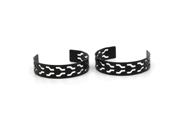 Brass Zigzag Cuff, Raw Brass Zigzag Cuff Bracelet Blank Bangles Without Holes (15x145x1mm) BRC126