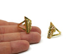 Brass Ring, 2 Raw Brass Adjustable Rings N0063
