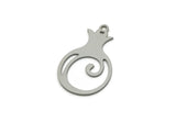 Steel Pomegranate Charm, Stainless Steel Pomegranate Charms With 1 Loop, Charm Pendants, Findings (25x16x0.80mm) SMP3315