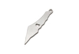 Steel Palestine Charm, 24 Stainless Steel Palestine Map Charms With 1 Loop, Findings (34x9x0.80mm) SMP3030