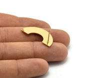 Gold Geometric Earring, 2 Gold Plated  Semi Circle Blanks Stud Earrings (30x15x8x0.8mm) BS 1823 A1191 Q1022