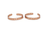Rose Gold Cuff, Rose Gold Lacquer Plated Brass Open Bangles with Moon and Stars BRC150 Q0051