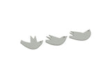 Steel Bird Charm, Stainless Steel Bird Charms, Blanks, Findings, Custom Personalized Steel SMP3130