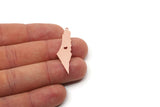 Copper Palestine Charm, 4 Raw Copper Palestine Map Charms With 1 Loop, Findings (41x11x0.80mm) SMP2927