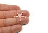 Custom Star Charms for Jewelry Making, Personalized Brass, Copper, Stainless Steel Star Pendant With 1 Loop (25x25mm) SMP3140