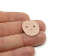 Customized Charm, For Jewelry Making Brass/Steel/Copper Geometric Shaped Face Charm With 1 Hole, Personalized Jewelry (25x20mm) SMP3184