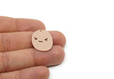 Customized Charm, For Jewelry Making Brass/Steel/Copper Geometric Shaped Face Charm With 1 Hole, Personalized Jewelry (25x19mm) SMP3181