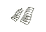 Steel Irregular Charm, Stainless Steel Irregular Shaped Charms With 1 Loop, Findings (28/38x0.80mm) SMP3092