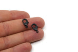 Black Parrot Clasps, 10 Oxidized Black Brass Lobster Claw Clasps (15x8mm) Bh505 A0398