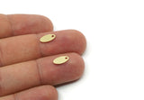 Brass Oval Charm, Raw Brass Oval Charms With Hole, Customized Jewelries (10x5.5x0.60mm) SMP3241