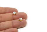 Brass Bead, 12 Raw Brass Crystal Diamond Rhinestones Setting for SS26 (5.7mm) SS26 F130