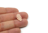 Custom Leaf Charms for Jewelry Making, Personalized Brass, Copper, Stainless Steel Branch Pendant With 1 Loop, Nature (25x11mm) SMP3153