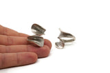 Silver Ring, Antique Silver Plated Brass Adjustable Rings N0013