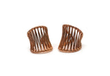 Rose Gold Cage Ring, Rose Gold Plated Brass Adjustable Cage Rings BS 1853 D0432 Q0481