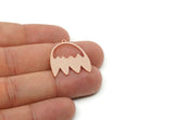 Custom Jellyfish Charms for Jewelry Making, Personalized Brass, Copper, Stainless Steel Ocean Pendant With 1 Loop (27x24mm) SMP3139