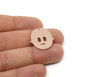 Customized Charm, For Jewelry Making Brass/Steel/Copper Geometric Shaped Face Charm With 1 Hole, Personalized Jewelry (25x22mm) SMP3182