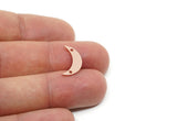 Moon Charm, Raw Brass/Stainless Steel/Raw Copper Crescent Moon Charms With 2 Holes, Findings (16.5x4.5x0.80mm) SMP3363