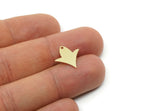 Brass Tulip Charm, 24 Raw Brass Tulip Charms With 1 Hole, Pendant Charms (16x15x0.80mm) SMP3040