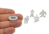 Stainless Steel Ghost Charm, 1 Loop Personalized Ghost Pendant, Halloween Jewelry Findings, Custom Laser Blanks SMP3131
