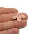 Custom Leaf Charms for Jewelry Making, Personalized Brass, Copper, Stainless Steel Plant Pendant with 1 Hole, Nature (25x29mm) SMP3132
