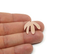 Custom Leaf Charms for Jewelry Making, Personalized Brass, Copper, Stainless Steel Branch Pendant With 1 Hole, Nature (25x23mm) SMP3154