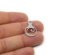 Steel Pomegranate Charm, Stainless Steel Pomegranate Charms With 1 Loop, Charm Pendants, Findings (25x16x0.80mm) SMP3315