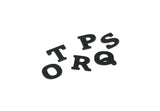 Black Letter Charm, 26 Oxidized Black Brass Letter Alphabets, 1 Pc From Each Letter, Whole Alphabet