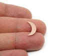 Moon Blank, Raw Brass/Stainless Steel/Raw Copper Crescent Moon Blanks, Findings (16.5x4.5x0.80mm) SMP3366