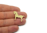 Brass Horse Charm, 8 Raw Brass Horse Charms With 1 Hole, For Jewelry Making (26x30x0.60mm) SMP3098
