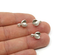 Leather Cord End, 4 Antique Silver Plated Brass End Caps For Lether Cord Cotton Ends  (7.5mm) N0401
