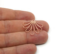 Customized Charm, For Jewelry Making Brass/Steel/Copper Flower Charm With 1 Hole, Personalized Jewelry, Diy Jewelry (25x26mm) SMP3194