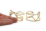 Brass Boho Cuff, Raw Brass Wire Bracelet Bangle Brc148