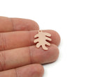 Custom Leaf Charms for Jewelry Making, Personalized Brass, Copper, Stainless Steel Branch Pendant With 1 Hole, Nature (25x16mm) SMP3152