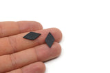 Black Diamond Charm, 12 Oxidized Black Brass Diamond Charms With 1 Hole (21x11x0.80mm) A3775