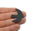 Black Bird Blank, 1 Set Oxidized Black Brass Bird Blanks, Bird Findings (20/30/40x0.60mm) SMP2379 SY0373 SY0407