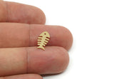 Brass Fish Charm, Raw Brass Fish Bone Charms, Animal Jewelry, Findings (15/20/25x0.60mm) SMP3318