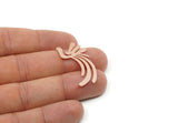 Custom Phoenix Charms for Jewelry Making, Personalized Brass, Copper, Stainless Steel Bird Pendant (34x18x0.80mm) SMP3158