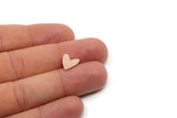 Copper Heart Blank, 24 Raw Copper Heart Blanks, Stamping Blanks (11.5x10x0.80mm) SMP2953