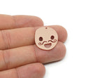 Customized Charm, For Jewelry Making Brass/Steel/Copper Geometric Shaped Face Charm With 1 Hole, Personalized Jewelry (25x21mm) SMP3177