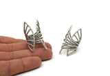 Silver Ring, Antique Silver Plated Brass Adjustable Ring N0219