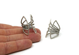 Silver Ring, Antique Silver Plated Brass Adjustable Ring N0220