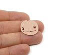 Customized Charm, For Jewelry Making Brass/Steel/Copper Geometric Shaped Face Charm With 1 Hole, Personalized Jewelry (25x23mm) SMP3185