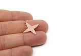 Custom North Star Charms for Jewelry Making, Personalized Brass, Copper, Stainless Steel Star Pendant With 1 Loop (25x23mm) SMP3136