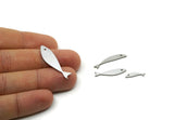 Steel Fish Charm, Stainless Steel Fish Charms, Blanks, Findings SMP3090